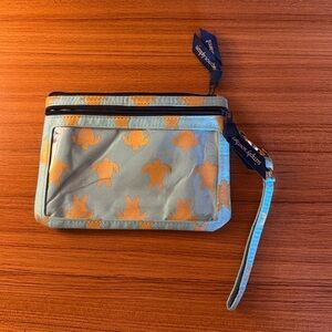 Simply Southern Wristlet Phone Wallet Gold Turtle Decor Fits iPhone Zipper